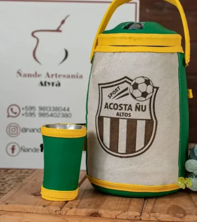 Kit de tereré Revestido en cuerina cuero personalizado en grabado